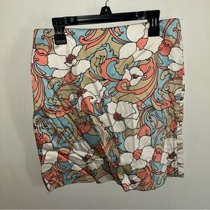 Floral Patterned Midi Skirt